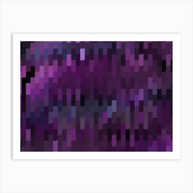 Purple Pixel Art Art Print