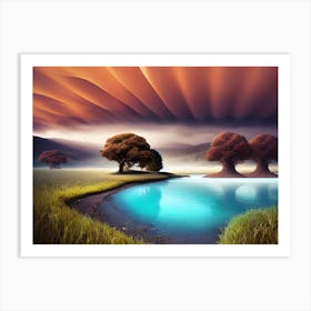 Landscape Painting 34 Art Print