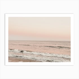 Pink Sunset Ocean Art Print