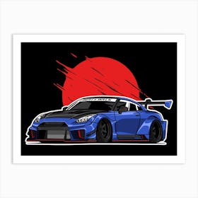 R35 Libery Walk Blue Art Print