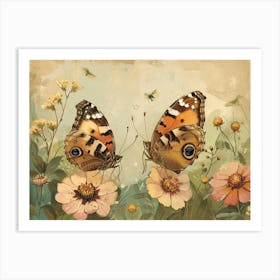 Floral Animal Illustration Butterfly 3 Art Print