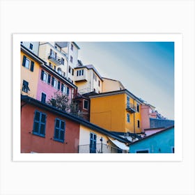 Colorful Houses On A Hillside Art Print