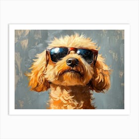 Doodle Wearing Sunglasses 1 Art Print