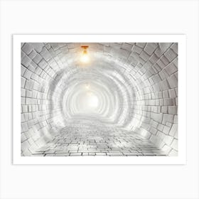 White Tunnel Art Print