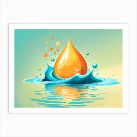Water Drop VECTOR ART 1 Art Print