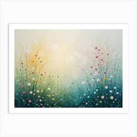 Watercolor Flowers 8 Art Print