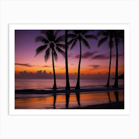 Sunset At The Beach 31 Art Print