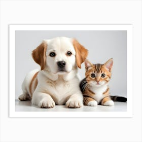 Dog And Cat 05 Art Print