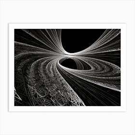 Infinity Abstract Black And White 8 Art Print