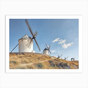 White Windmills Art Print
