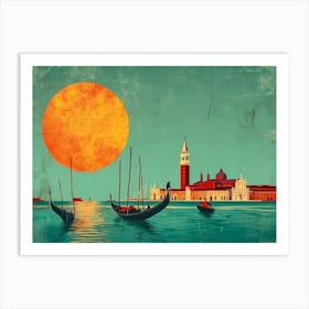 Abstract Venice poster illustration 14 Art Print