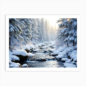 Snowy Forest Art Print