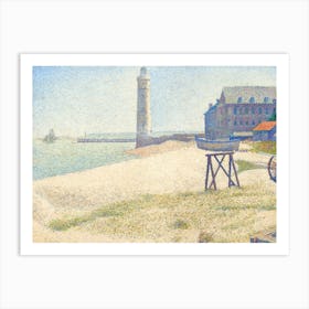 The Lighthouse At Honfleur, Georges Seurat Art Print