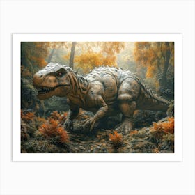 T-Rex In The Forest Art Print