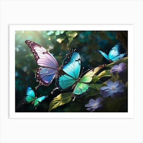 Butterflies In The Forest Art Print