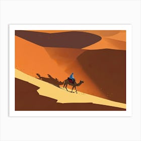 Camel In The Desert 1 Art Print