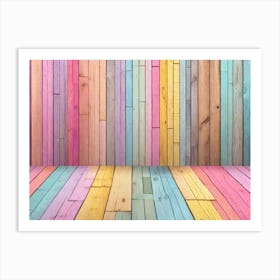 Colorful Wooden Floor 1 Art Print