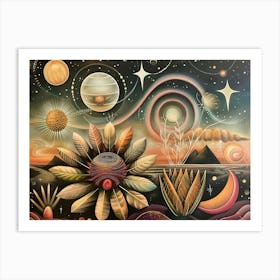 Abstract Esoterique Flower Art Print