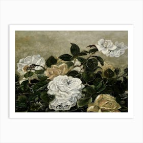 White Roses 1 Art Print