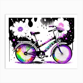 Bicycle With Flowers Art Print