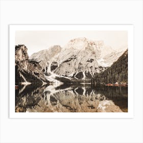 Rustic Mountain Lake Art Print