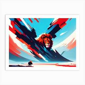 Lion In The Sky 3 Art Print