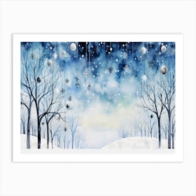 Winter Snow Blizzard - Winter Snow Scene Art Print