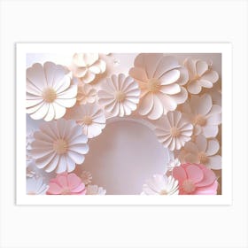 3d Paper Flowers 4 Art Print