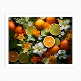 Flowers And Citrus 7 Art Print