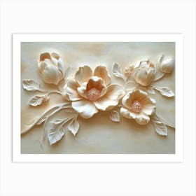 Beautiful Flower 3d 7 Art Print