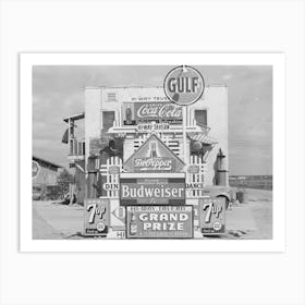 Signs In Front Of Highway Tavern, Crystal City, Texas By Russell Lee Art Print