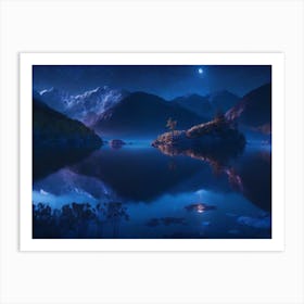 Night In The Mountains 1 Art Print