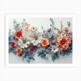 Paper Flowers 12 Art Print