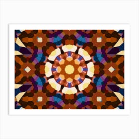 Mosaic Purple And Orange 3 Art Print