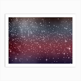 Grey And Lavender Pink Shining Star Background Art Print
