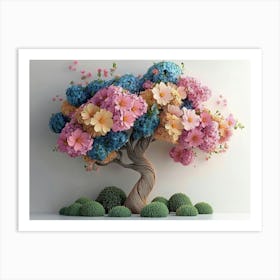 Hydrangea Tree Art Print