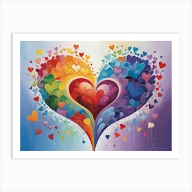 Rainbow Heart 14 Art Print