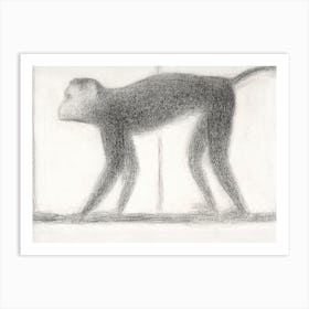 Monkey (1884), Georges Seurat Art Print