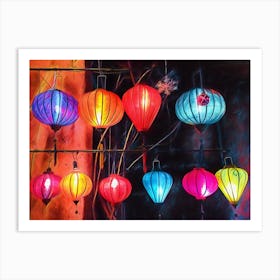 Colourful Lanterns Of Hoi An Vietnam Art Print
