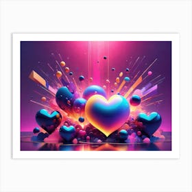 Colorful Heart Creative 40 Art Print