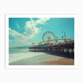 Pier At California Beach Art Print