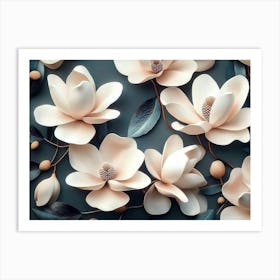 Magnolia Flowers 5 Art Print