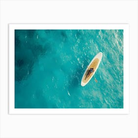 Aerial View Of A Paddle Board Art Print