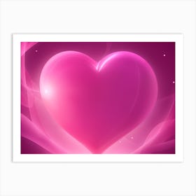 A Glowing Pink Heart Vibrant Horizontal Composition 49 Art Print