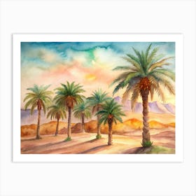 Palm Trees In The Desert 1 Art Print