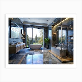 Modern Luxury Bathroom Interior Art Print