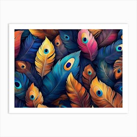 Peacock Feathers 2 Art Print