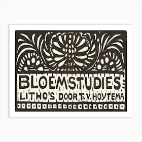 Title Print For The Series Flower Studies (1905), Theo Van Hoytema Art Print