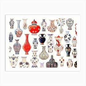 Chinese Vases collection Art Print