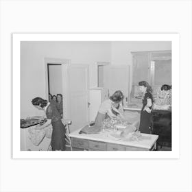 Domestic Science Class, High School, San Augustine, Texas By Russell Lee Art Print